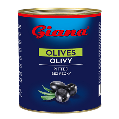 Černé olivy bez pecky 3000g